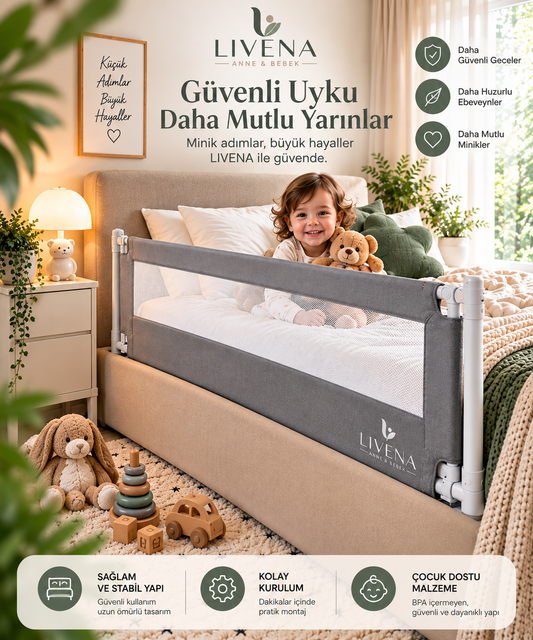 LIVENA Güvenli Uyku Yatak Bariyeri